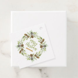 Grönt Blommigt Gräs Julfrö Utandning Gåvor Etiketter