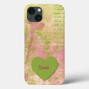 Grönt Blommigt Heart