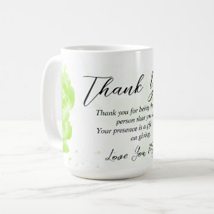 Grönt Blommigt Mamma Gift Idea Kaffemugg