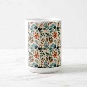 Grönt Blommigt Resa blomma i modern kaffe Älskare Kaffemugg