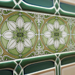 Grönt Blommigt Wall Decor Art nouveau Backsplash Kakelplatta<br><div class="desc">Välkommen till CreaTile! Här hittar du handgjorda mönsterfärger som jag personligen har ritat och vintage keramiska och porslinartade lerplattor, vare sig de är nedfläckader eller naturliga. Jag kärlek vill designa kakel och keramiska produkter och hoppas på ett sätt att förvandla ditt hem till något du tycker om att besöka gång...</div>