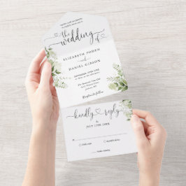Grönt blomster manus hjärtan minimalistisk bröllop