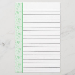 Grönt - blomstermall brevpapper