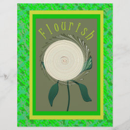 Grönt blomstrande blommor bulk Scrapbook-papper si Reklamblad