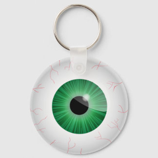 Grönt Bloodshot Eyeball Nyckelring