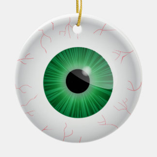Grönt Bloodshot Eyeball Ornament