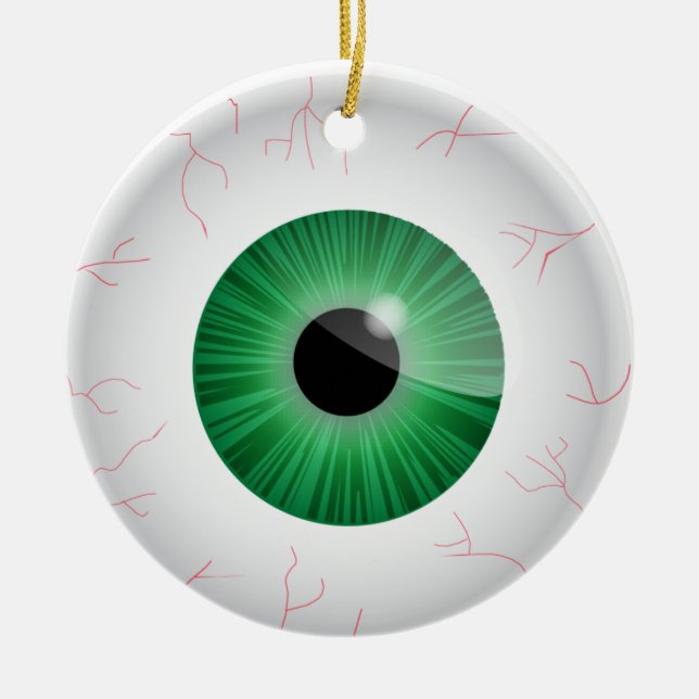 Grönt Bloodshot Eyeball Ornament (Framsidan)
