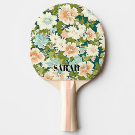 Grönt Bloom Ping Pong Paddle Pingisracket