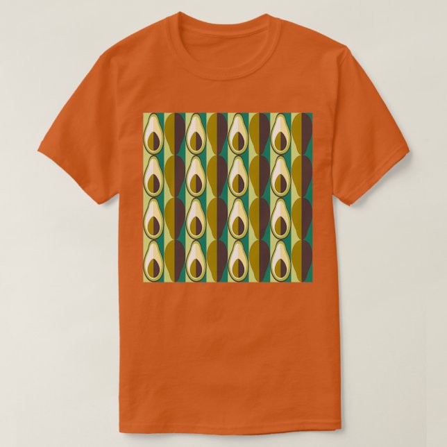 Grönt Blue Avocado Mönster T Shirt (Design framsida)
