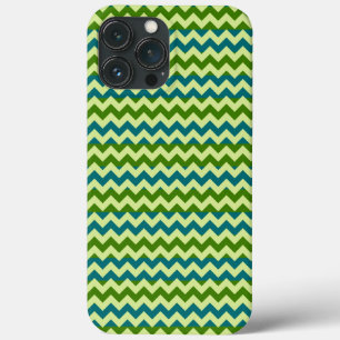 Grönt Blue Chevron Zigzag