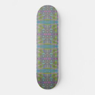 Grönt Blue Lila Geometric Mini Skateboard Bräda 18,5 Cm