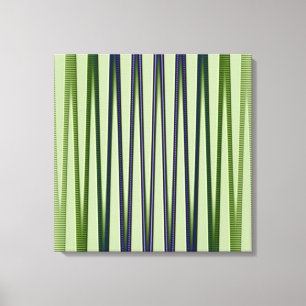 Grönt Blue Lila Modern Abstrakt Wave Mönster Canvastryck