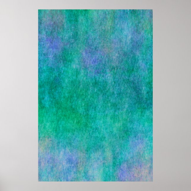 Grönt Blue Lila Watercolor - bakgrund Poster (Framsidan)