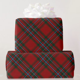 Grönt Blue och Red Tartan Play julgåva Presentpapper