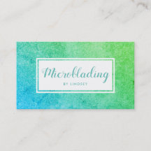 Grönt Blue Ombre Gnistra Glitter Microblading
