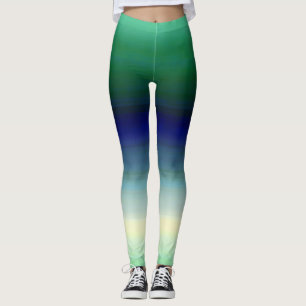 Grönt Blue Ombre Leggings