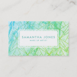 Grönt Blue Ombre Mönster Makst Artist Visitkort
