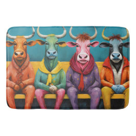 Grönt Blue Ox Cow-grupp nedgraderad Badrumsmatta