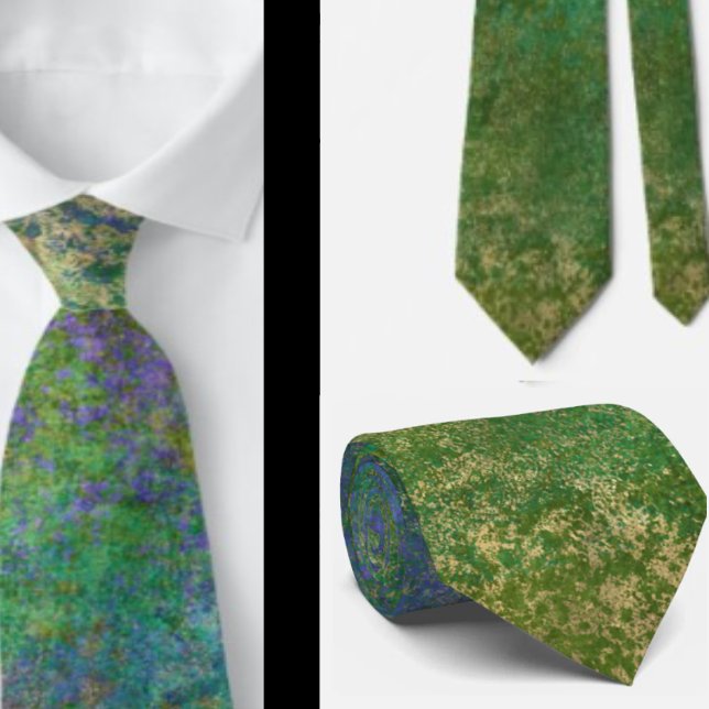 Grönt Blue Peacock Färg Abstrakt Neck Tie Necktie Slips (Skapare uppladdad)