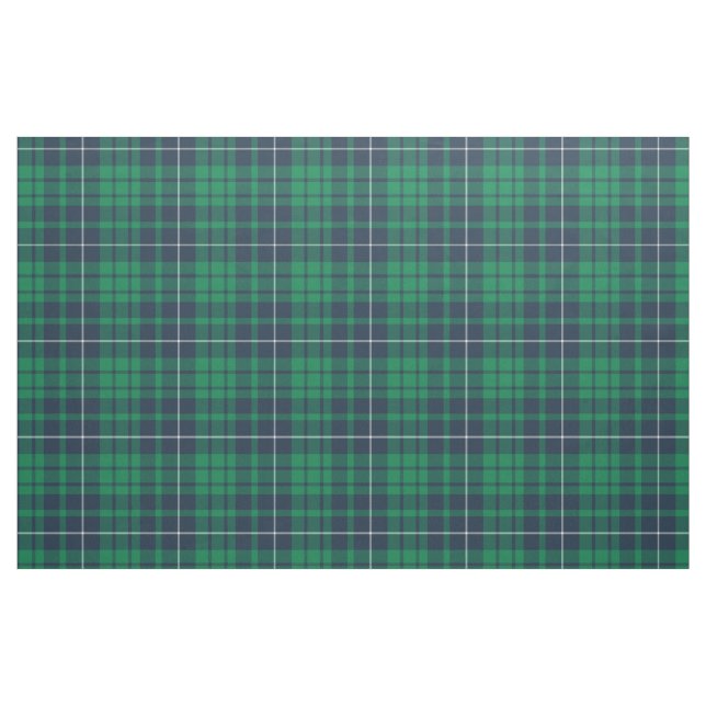 Grönt Blue Scottish Tartan Play Mönster Tyg (Fat Quarter)
