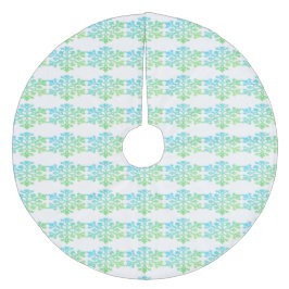 Grönt Blue Snöflingor Julgran Skirt Julgransmatta Fleece