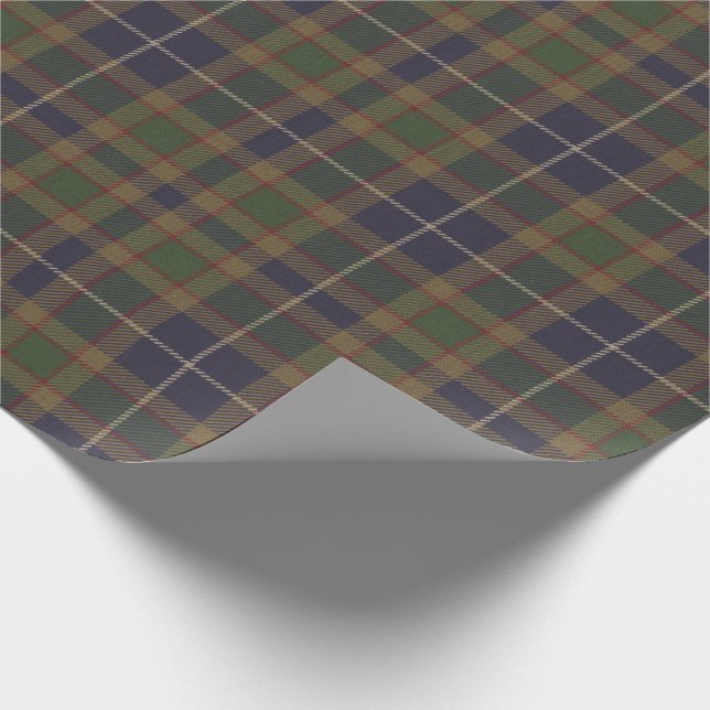 Grönt Blue Tartan Plade Gift Presentpapper (Hörn)