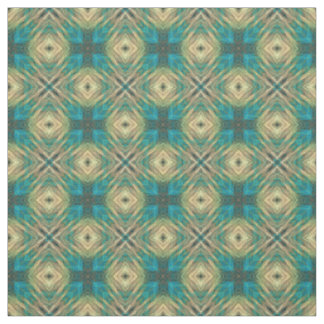 Grönt Blue Teal Turcos Aztec Mosaic Mönster Tyg