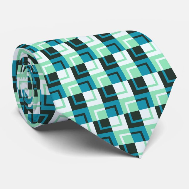 Grönt Blue Turcos Teal Mönster Slips (Rullad)