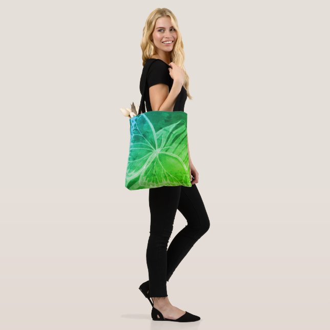Grönt Blue - Vacker fjäril Tote Bag Tygkasse (På modell)