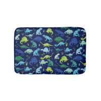 Grönt Blue Watercolor Dinosaur Silhouette Kids