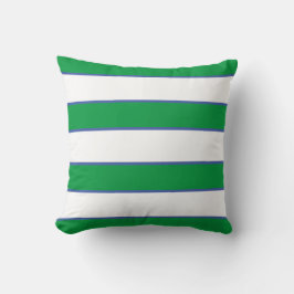 Grönt Blue White Nautical Elegant Modern Rand Kudde