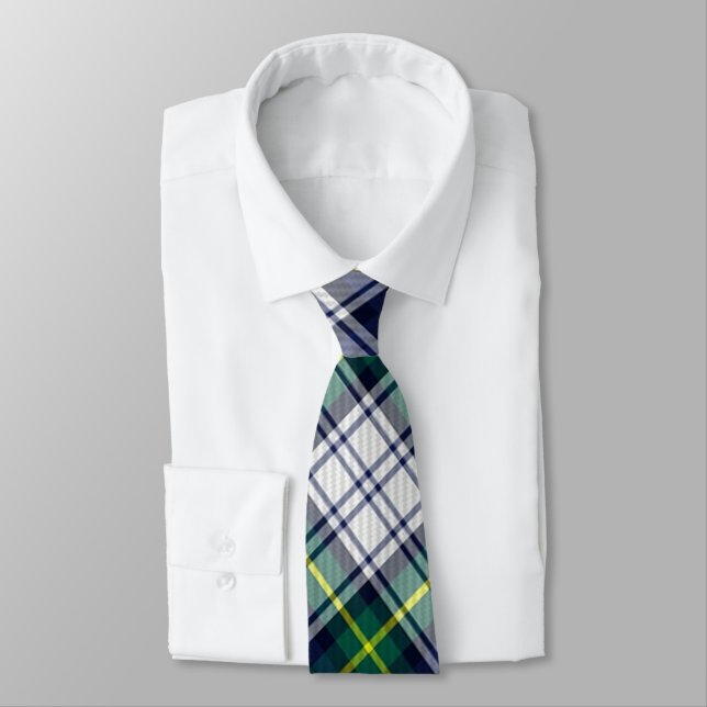 Grönt Blue White Play-julen Necktie Slips (Bunden)