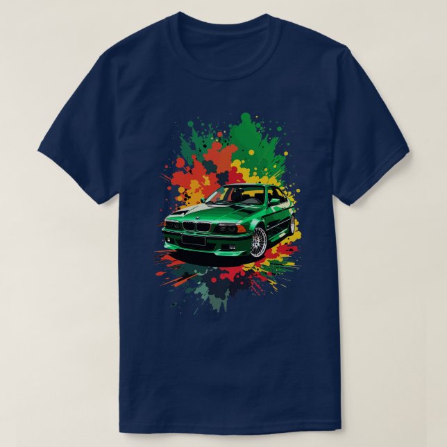 Grönt BMW E39 T Shirt (Design framsida)