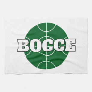 Grönt Bocce Boll Logotyp anpassningsbar kökshanddu Kökshandduk