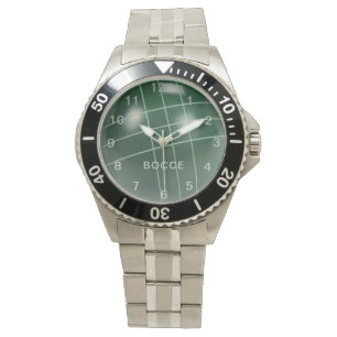 Grönt bocce boll modern resin realisation watch armbandsur