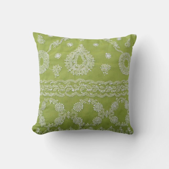 Grönt Bohemian Pillow Kudde (Framsida)