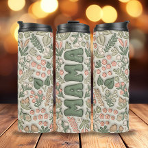 Grönt Boho Flowers 3d Inflerad Mamma