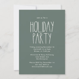 Grönt Boho Polka Dot jul Party Inbjudningar