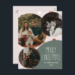 Grönt Boho Polka Lodrät 3-fotofoto vid jul Helg Vykort<br><div class="desc">Den här grönten boho polka-lodrät med 3-foto-helgdag-vykort är perfekt för din moderna bohemiska land-inspirerade Julhälsningar. Det klassiska, rustiska men finstilta, handritade teckensnittet ge är en snygg vintage som ser söt och enkel ut. Polka dots kom i jordtoner av rött, sage grönt, rosa, terrakotta, rost och tan. Utformningen är utmärkt för...</div>