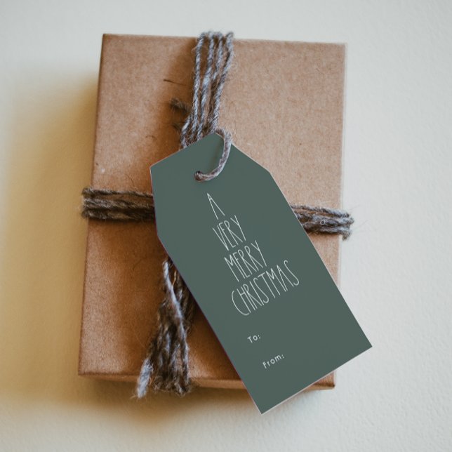 Grönt Boho Polka Punktjul till från Presentetikett (Skapare uppladdad)