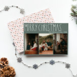 Grönt Boho Polka, trefoto vid jul Julkort<br><div class="desc">Den här grönten är boho polka-pricken-helgdag med tre foto-kort som julpristecken är perfekt för din moderna bohemiska land-inspirerade Julhälsningar. Det klassiska, rustiska men finstilta, handritade teckensnittet ge är en snygg vintage som ser söt och enkel ut. Polka dots kom i jordtoner av rött, sage grönt, rosa, terrakotta, rost och tan....</div>