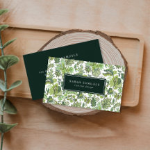 Grönt Boho Vintage Blommigt