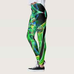 Grönt, böjt rosett band, markerat med präglat leggings