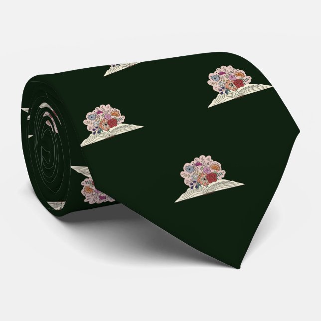 Grönt Bok & Flowers Manar Studenten, arbetsgift Slips (Rullad)