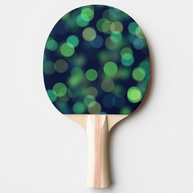 Grönt Bokeh Abstrakt Pingisracket (Framsidan)