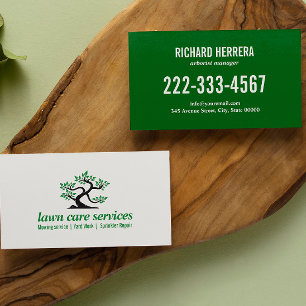 Grönt Bonsai Gräsmatta Care Landscaping Visitkort