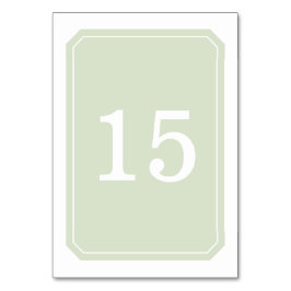 Grönt Bord-kort för Elegant Bordsnummer