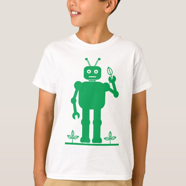 Grönt-Bot dräkt T-shirt (Framsida)