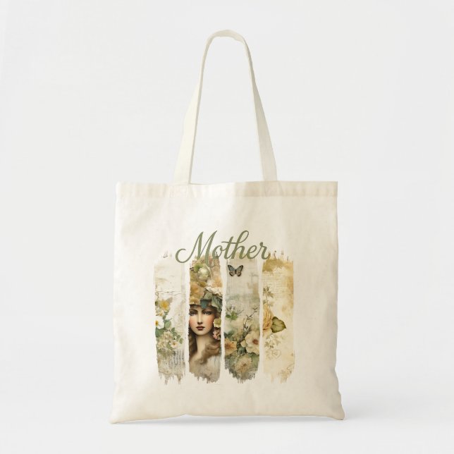 Grönt Botanica Tote Bag Tygkasse (Framsidan)