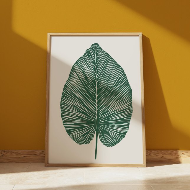 Grönt Botaniska Banana Löv Plant Älskare Boho Poster (Skapare uppladdad)